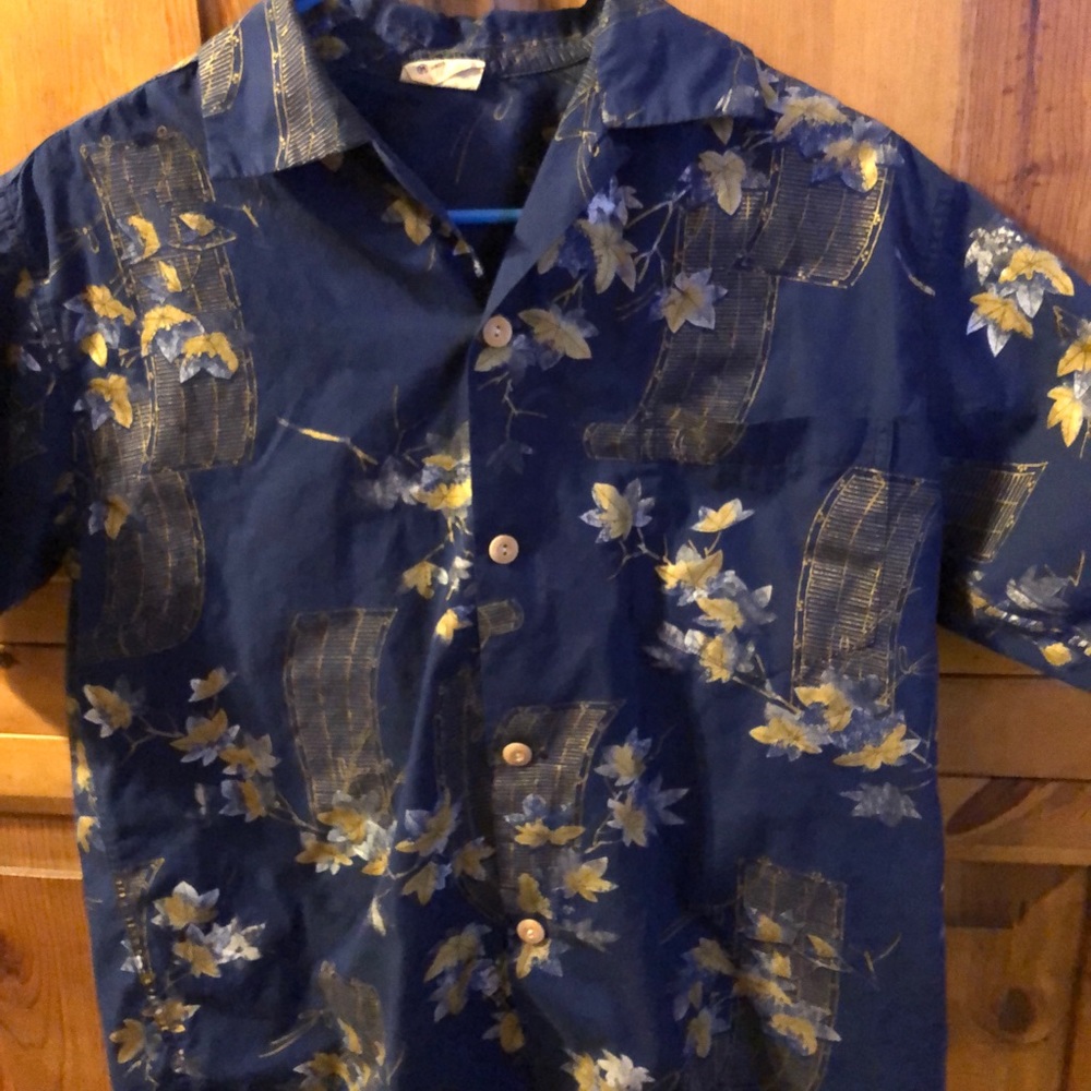 Vintage Polished Cotton Hawaiian Shirt Holo Holo